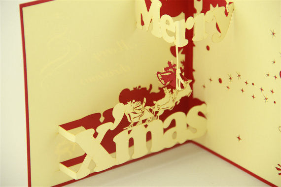 90 Degree BIG Xmas for Christmas in Pop up card