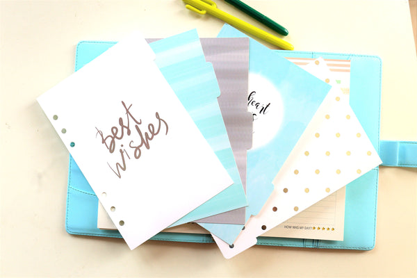 Winter theme Planner Dividers/A5 dividers /Personal dividers /Planner divider set /Filofax dividers /kikki k /Ice Blue Dashboard