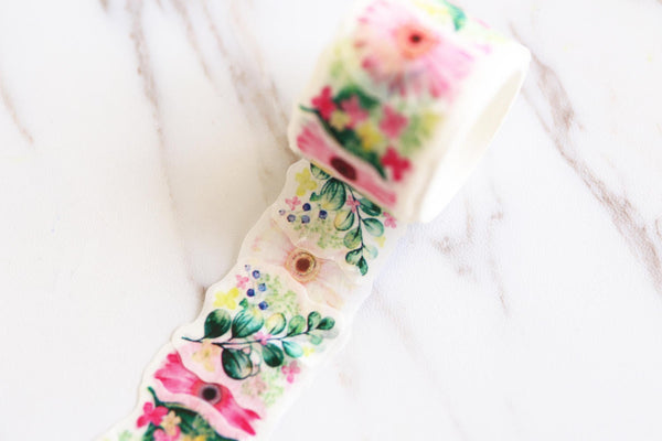 Floral Washi Tape/Striped Washi / Masking tape/ japanese washi tape/Planner Supplies.OT084