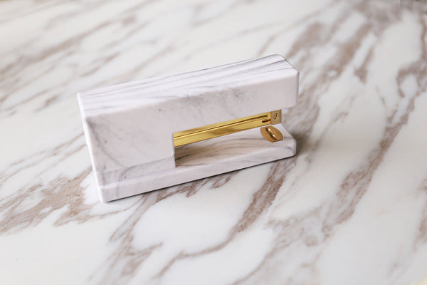 Acrylic Marble & Gold Stapler,Modern Office Desk Accessory,Acrylic stapler, office gift idea, minimalist gift idea