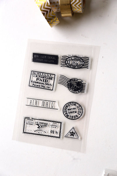 Stamp and seal Set Clear rubber Stamps/Splash Stamps/Planner Stamps/Stamp Set/Food Stamps/Planning accessory/CS06