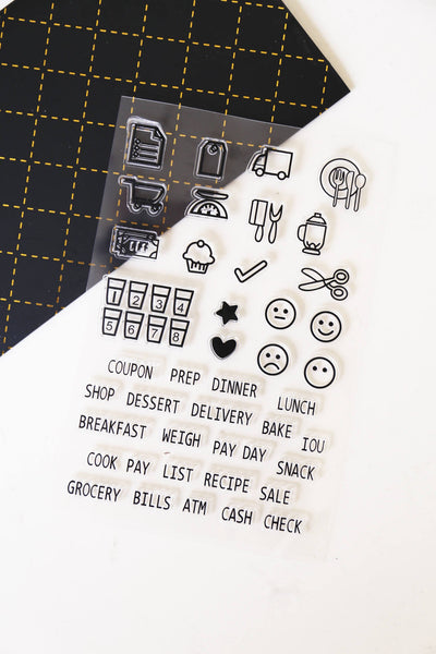 Daily Life Clear rubber Stamps/clear stamp/Planner Stamps/Stamp Set/Food Stamps/Planning accessory/