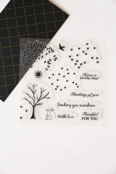 Trees Clear rubber Stamps/Planner Stamps/Stamp Set/Food Stamps/Planning accessory/