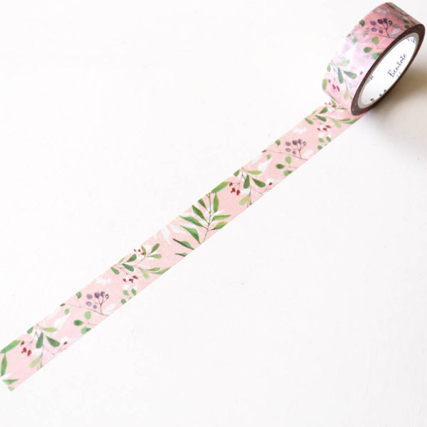 Pink branch Leaves Washi Tape/flowers Washi tapes / Masking tape/ japanese washi tape/Planner Supplies/OT006