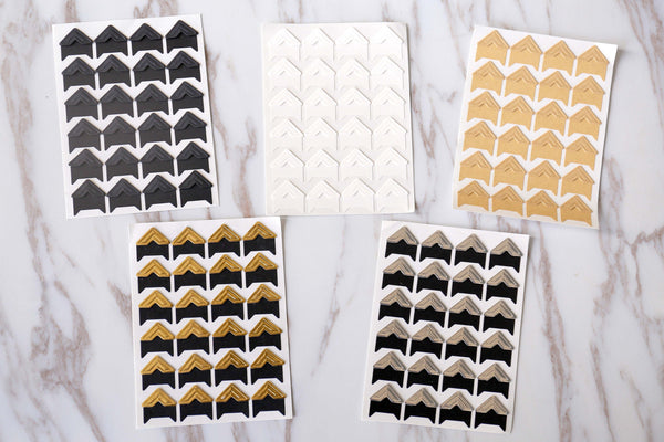 120pcs, Photo Corners Stickers, black Photo Corners, white,kraft , gold , silver, scrapbook corners, Adhesive photo, photo album stickers