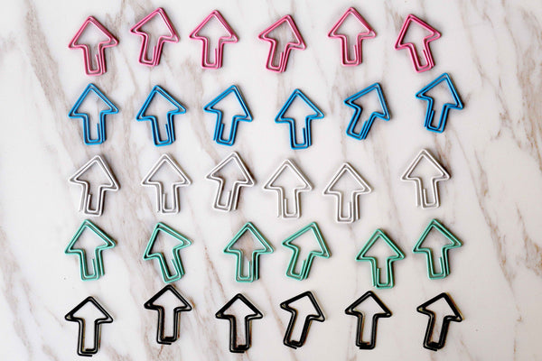 6PCS Arrow shaped paper clips/colorful paper Clip/Binder Clips/ Office Supplies