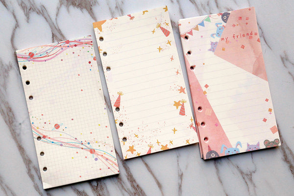 cute planner inserts/colorful grids and lines filofax a6 inserts, filofax personal inserts, PRINTED garden Kawaii inserts