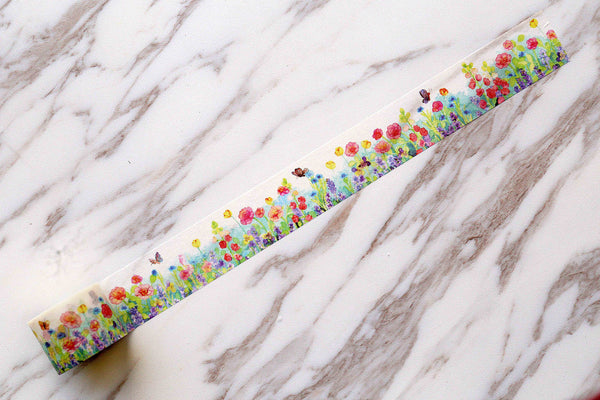 Flower Garden Washi Tape /Flowers with butterfly washi tape /Japanese washi Tape/Decorative Stickers /DIY scrapbook washi tape