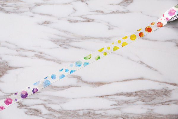 Watercolored bubble Washi Tape/ watercolour deco washi tape/ Masking tape/ japanese washi tape/Planner Supplies/OT049