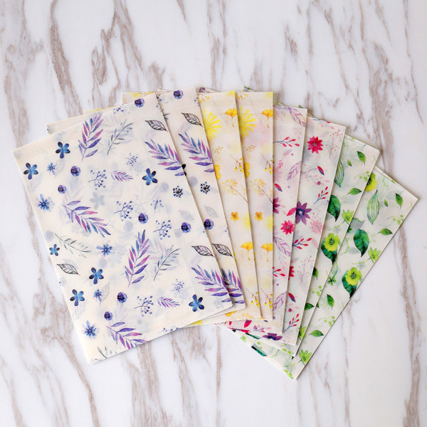 Leaves Envelopes /colorful leaves envelopes / Clear Envelopes / Glassine Envelopes