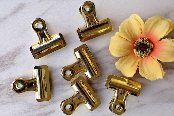 Two color brass paper cilps / Brass Metal Paper Clips/ Binder Clips/Metal Paper Clip/Office Supplies/Office Supplies