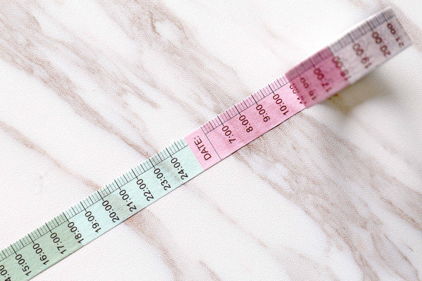 Time Washi Tape/ planner washi tape/ schedule washi tape,/Masking Tape, 15mmx7m/ Pastel Washi Tape,/Deco Tape