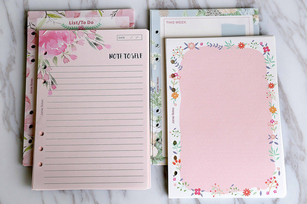 A5 Floral theme Planner Inserts /A6 Floral Weekly Inserts /date Inserts/To do list/dot insert planners /colorful flowers planner insert