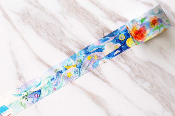 Whale Town Washi Tape/Space, City washi tape /dream world washi tape /moon washi tape /sky washi tape/ boat washi tape