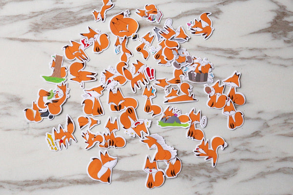 fox Stickers /cute animals Planner Stickers/ Filofax Stickers/Lap top stickers/Scrapbook Sticker