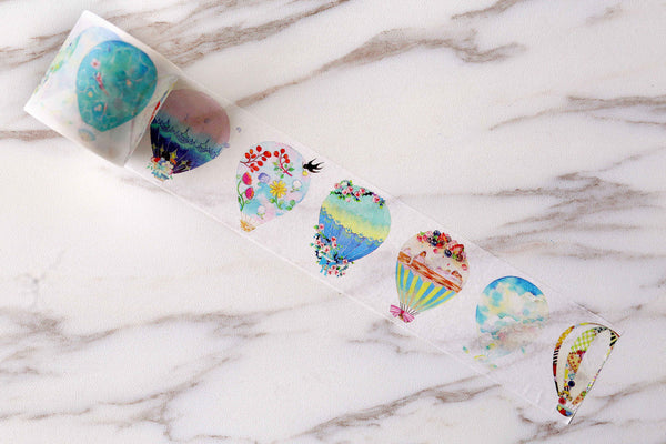 Hot Air Balloon Masking Tape/ Beautiful Watercolor hot air ballon Flower Balloons /Canberra Masking tape/ washi tape