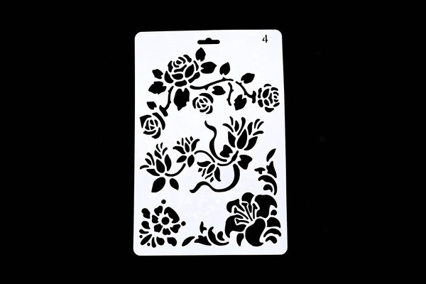 Rose stencil /flowers Journal Stencil /Notebook Stencil/beautiful rose stencil /wreath stencil /Bullet Journal Stencil/