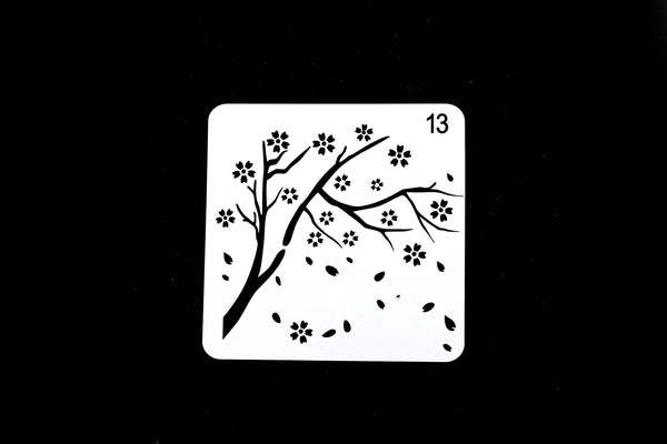 sakura tree stencil /plant Journal Stencil /Notebook Stencil/ Cherry blossoms stencil /Bullet Journal Stencil/ plastic Stencil