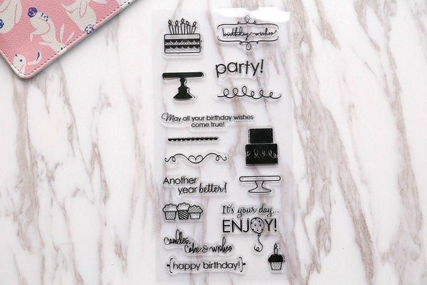 Happy birthday clear Stamp/Party clear Stamps/birthday wishes clear stamp/Travel Stamps/Journal Accessories clear stamp