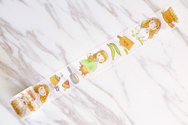Cooking Girl washi tape/kitchen girl washi tape/food washi tape/Junior Master Chef washi tape/ japanese washi tape/planner tape/