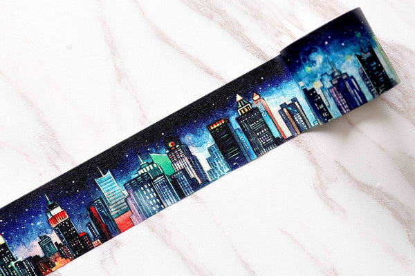New York Stries Washi Tape / City Masté Masking Tape/dark Building washi tape /Retro Japanese stationery /wide washi tape
