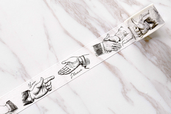 good job washi tape /hand gesture washi tape/love gesture wahsi tape /hand washi tape /shake hands washi tape
