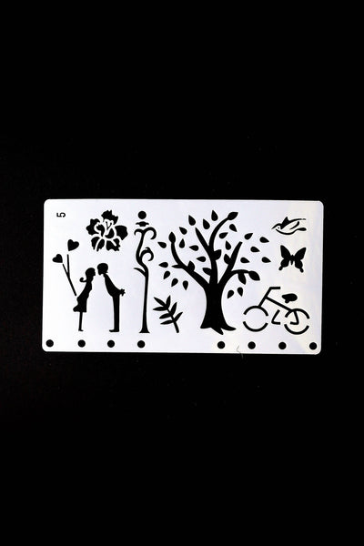 The bride and groom stencil /tree Journal Stencil /bird Notebook Stencil/ butterfly Journal Stencil/rose stencil / bicycle plastic Stencil