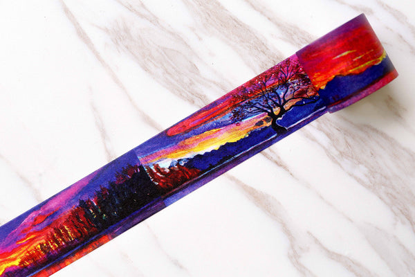 soleil washi tape /Sunset Washi Tape /tree washi tape/sky washi tape/mountain washi tape/Desert washi tape /album emblishment