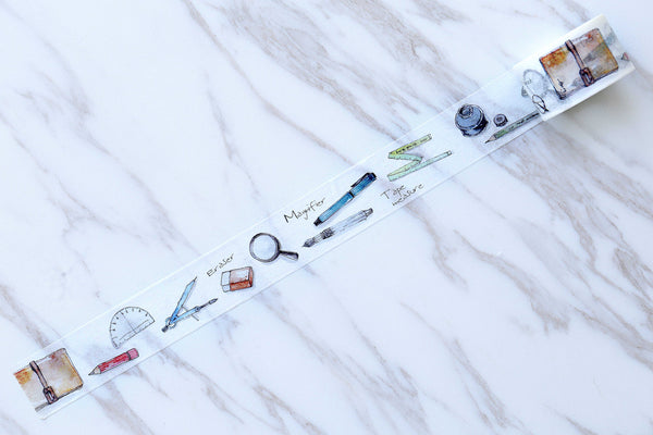 Stationery Washi Tape, pen washi tape/ Pastel Washi Tape/ Travel Journaling Gift Wrap Tape/ Deco Tape/Colorful Washi Tape