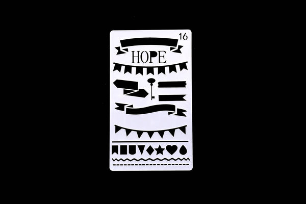 Hope stencil /Journal Stencil /Notebook Stencil/ key stencil /banner stencil /Bullet Journal Stencil/ plastic Stencil