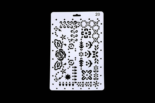 rose stencil /Journal Stencil /Notebook Stencil/flowers stencil /Bullet Journal Stencil/star stencil /dot stencil