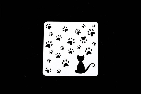 cute cat stencil /paw Journal Stencil /Notebook Stencil/ love heart stencil /Bullet Journal Stencil/ plastic Stencil