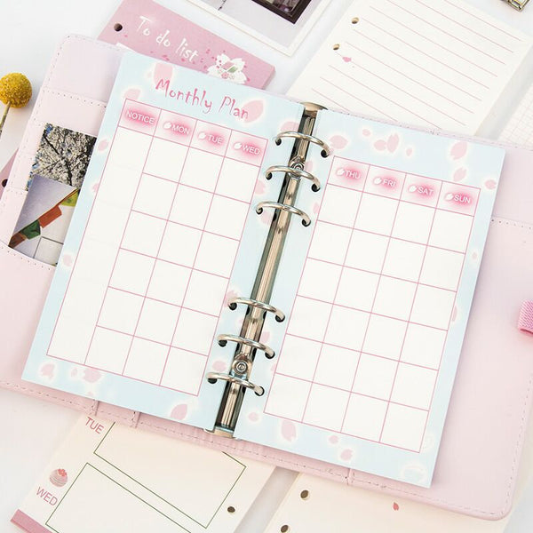 A5 / size Cherry Blossom (Sakura) Planner insert / Monthly Inserts/ grid insert /line insert/weekly insert /To do list/blank planner