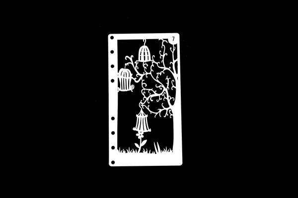 Cage Bullet Stencil / Journal Stencil /tree breach Notebook Stencil/ Planner Stencil/ Planner Accessory/flowers Plastic stencil