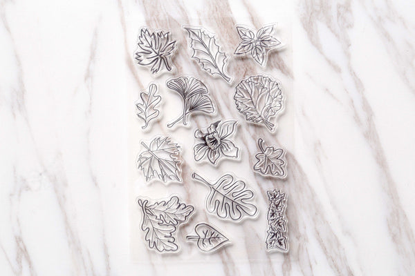 leaves Clear Rubber Stamp/maple leaves Clear Stamp/cute leaves transparent clear stamp/beautiful leaves clear stamp