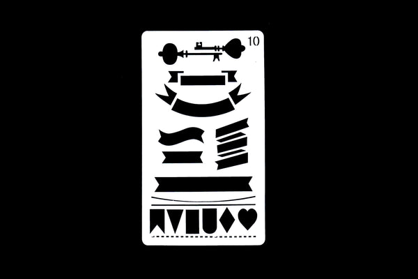 key Bullet Journal Stencil /banner Planner Stencil/flag Planner Accessory/ Notebook Stencil/Bullet Journal Stencil/ plastic Stencil