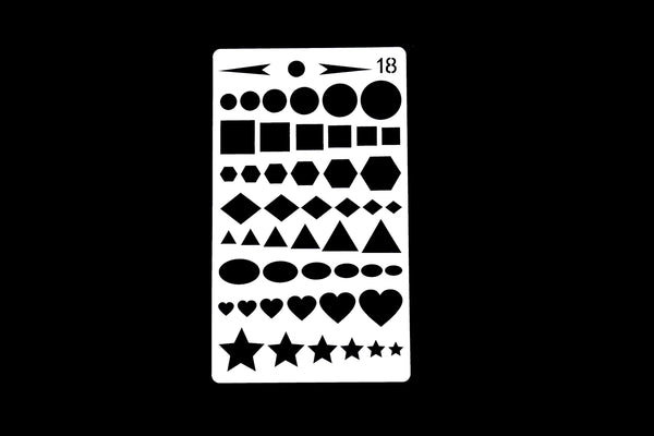 circle plastic stencil /hexahedron Journal Stencil /star Notebook Stencil /hearts plastic stencil /triangular plastic stencil