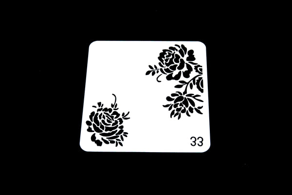 rose stencil /Three Roses stencil /flower Journal Stencil /Notebook Stencil/cute flower stencil /Bullet Journal Stencil/ plastic Stencil