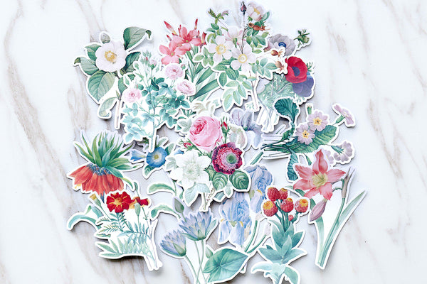 flowers and plants stickers set/ Planner Stickers/ Filofax Stickers/beautifukl stickers/Floral Scrapbook Sticker