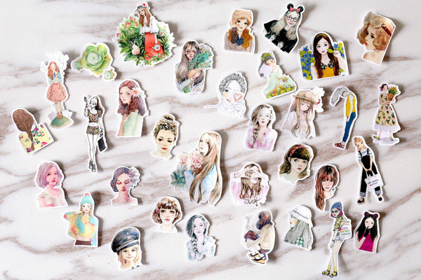 unique hairstyle sticker set/beautiful girls Planner Stickers/ Filofax Stickers/Lap top stickers/Scrapbook Sticker
