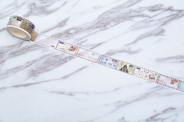 Airmail Washi Tape /retro air mail washi tape/ travelling Masking tape/ Japanese washi tape/Planner Supplies/OT056
