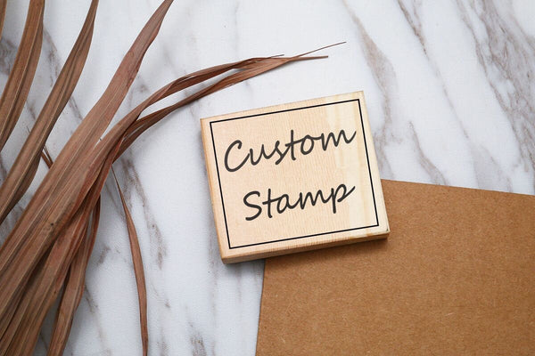 Custom Rubber Stamp with Your Design and Size / DIY wood Stamp | Wood Mount stamp /large custom design stamp/