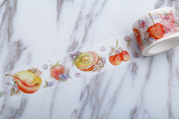 Summer fruit Washi Tapes/ peach Washi Tape/fruits Washi / Masking tape/ japanese washi tape/Planner Supplies