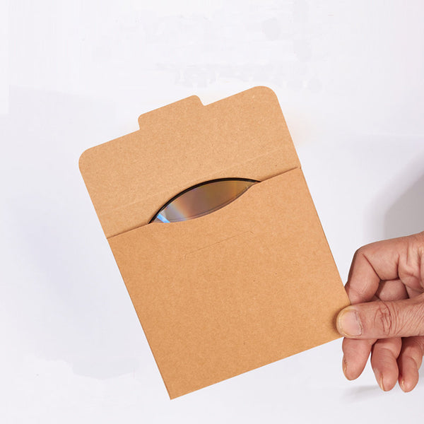cd sleeve recycled kraft paper/ CD sleeves /CD box set kraft paper sleeves /recycled rigid Kraft Paper 3 CD sleeves /Kraft sleeves