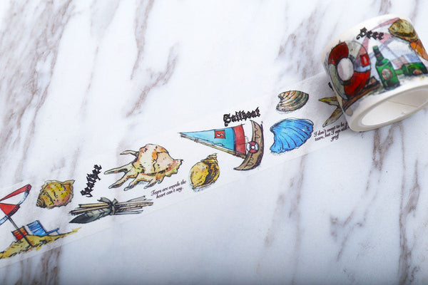 Seaside theme washi tape /the Beach Washi Tape /Starfish washi tape/bread and beer washi tape /food washi tape