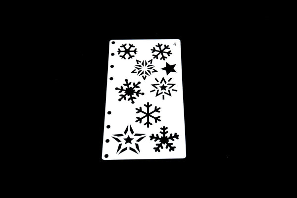 winter Bullet Journal Stencil/Snowflake stencil /Notebook Stencil/ snowflake Bullet Journal Stencil/party stencil / plastic Stencil