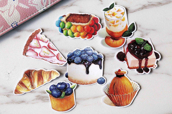 Sweet Dessert stickers set/ cake Planner Stickers/ Filofax Stickers/Lap top stickers/Scrapbook Sticker/birthday stickers