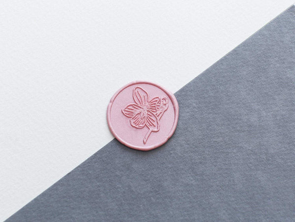 Violate flower Wax Seal Stamp/floral Wax Seal Stamp/Custom botanical w –  DokkiDesign