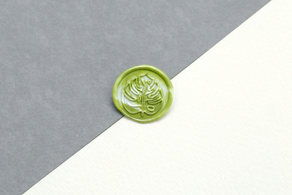 Monstera leaf Wax Seal Stamp/Wedding wax seal stamp/ wedding wax seal kit