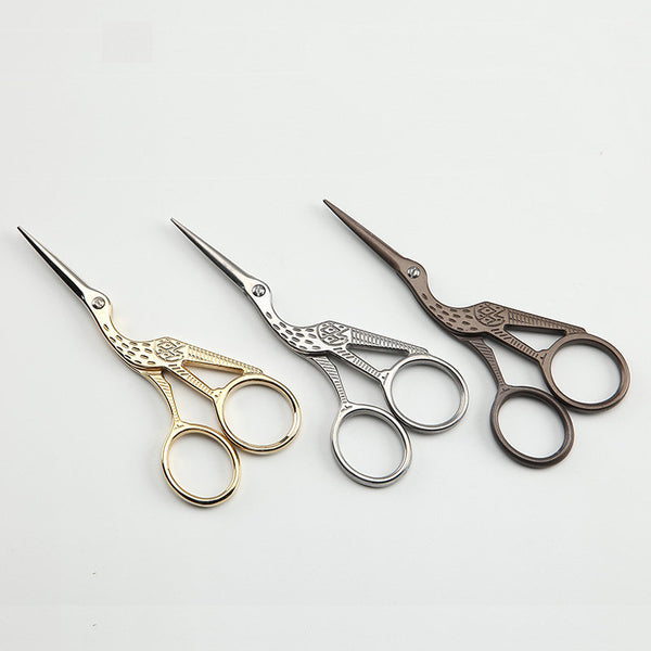 Crane Scissors, Embroidery Needlepoint Scissors, vitange style Scissor, Gold Scissors, Silver Scissors, Copper Scissors